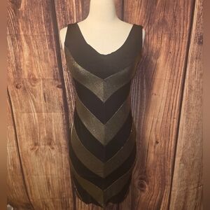 Alice+Olivia Dress Black/Gold